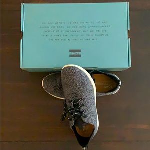 TOMS Cabrillo Black Terry Cloth Shoes